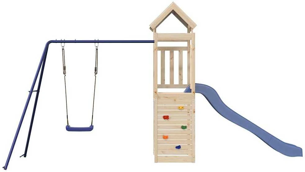 Lauko žaidimų aikštelės komplektas, pušies medienos masyvas