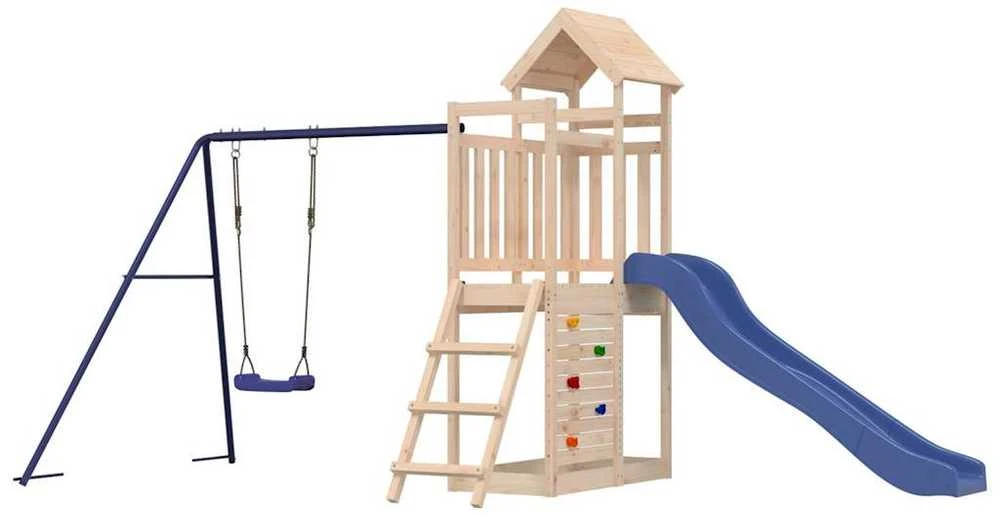 Lauko žaidimų aikštelės komplektas, pušies medienos masyvas