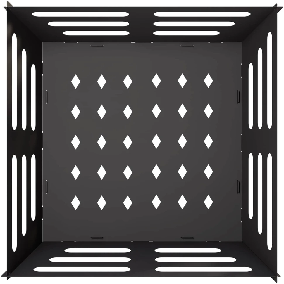 Laužavietė Juoda 60 x 60 x 30 cm Plienas