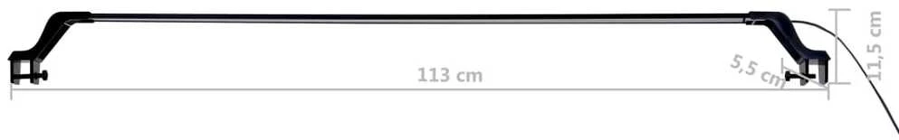 LED akvariumo lempa su spaustukais, mėlyna ir balta, 115-130cm