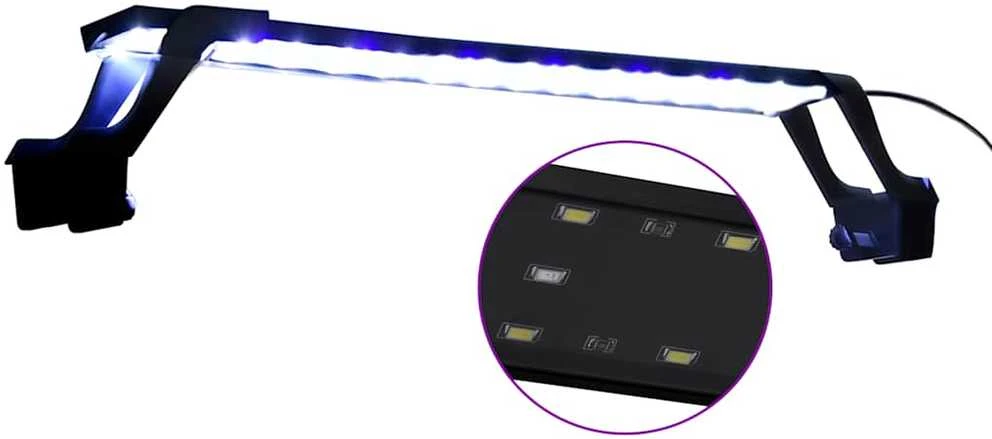 LED akvariumo lempa su spaustukais, mėlyna ir balta, 55-70cm