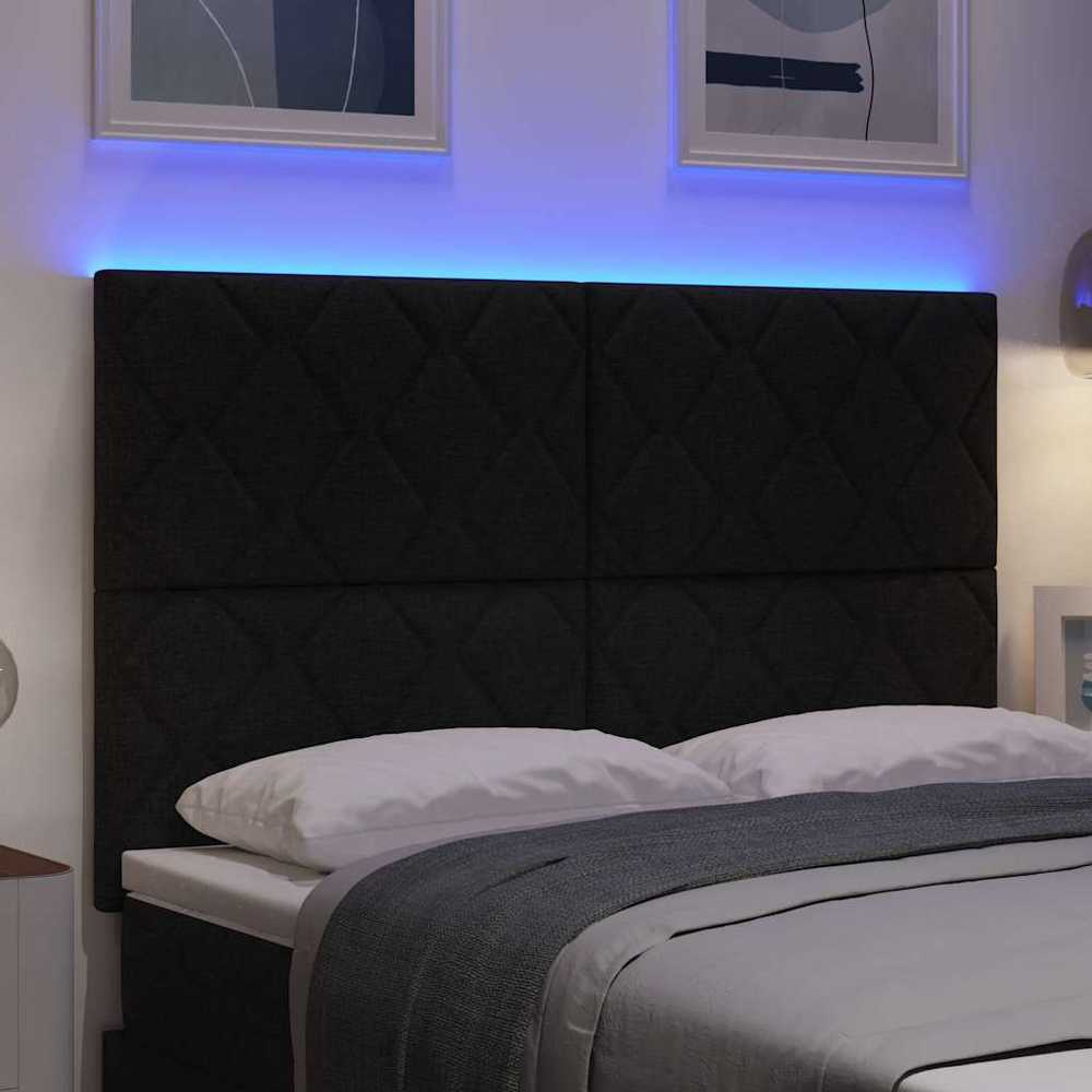 LED galvūgalis Juodas 160 cm audinys