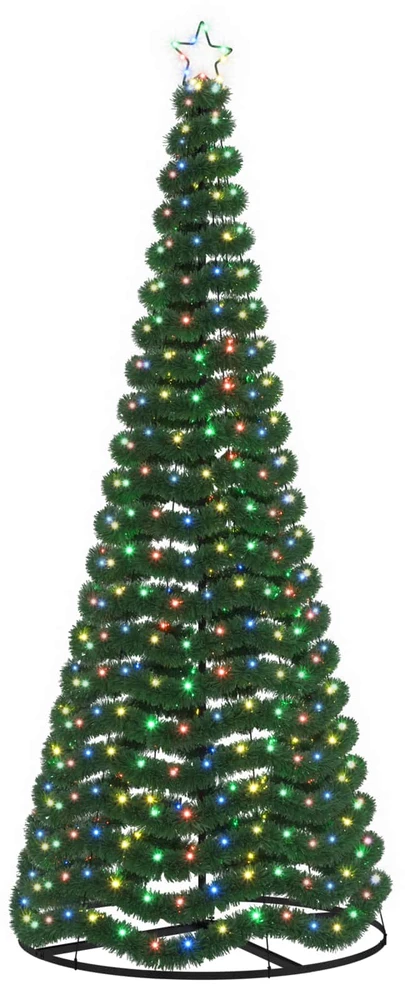 LED blizganti kalėdinė eglutė su pagrindu EKENAS 250 cm 370 LED