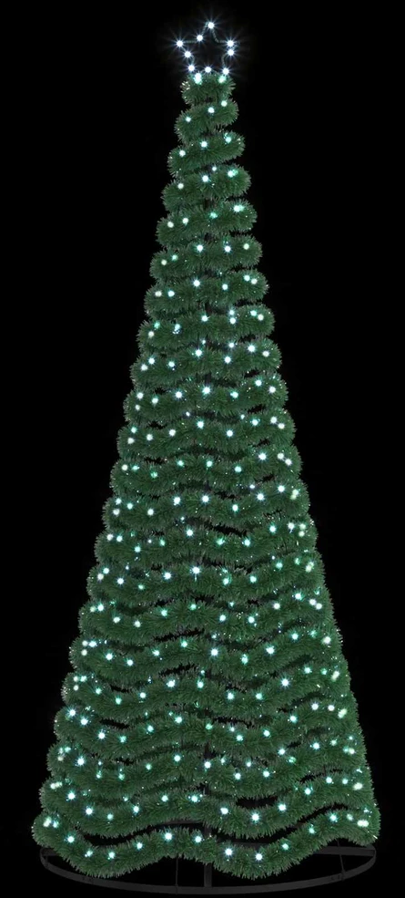 LED blizganti kalėdinė eglutė su pagrindu EKENAS 250 cm 370 LED