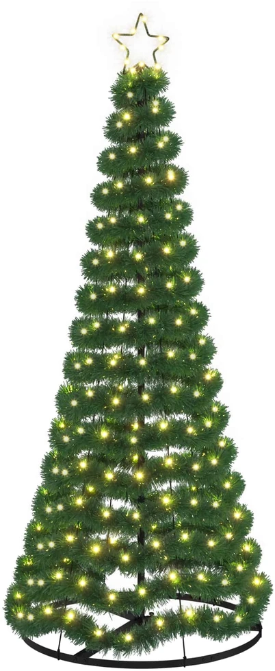 LED blizganti kalėdinė eglutė su pagrindu EKENAS 180 cm 220 LED