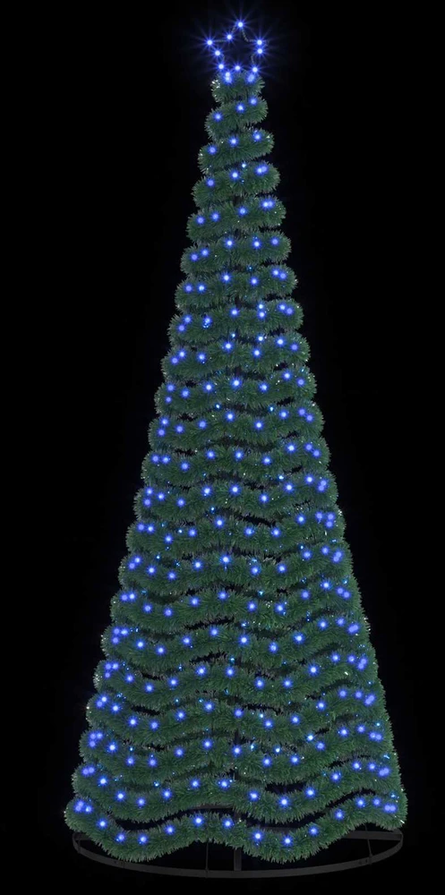 LED blizganti kalėdinė eglutė su pagrindu EKENAS 250 cm 370 LED