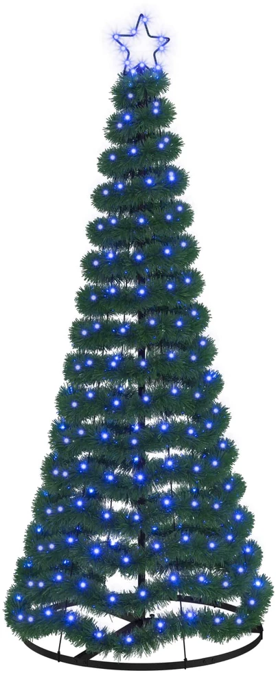 LED blizganti kalėdinė eglutė su pagrindu EKENAS 180 cm 220 LED