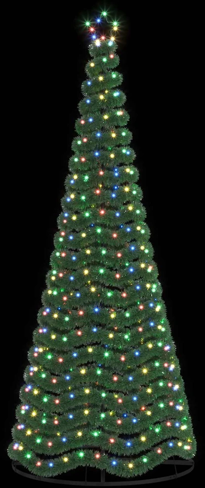 LED blizganti kalėdinė eglutė su pagrindu EKENAS 250 cm 370 LED
