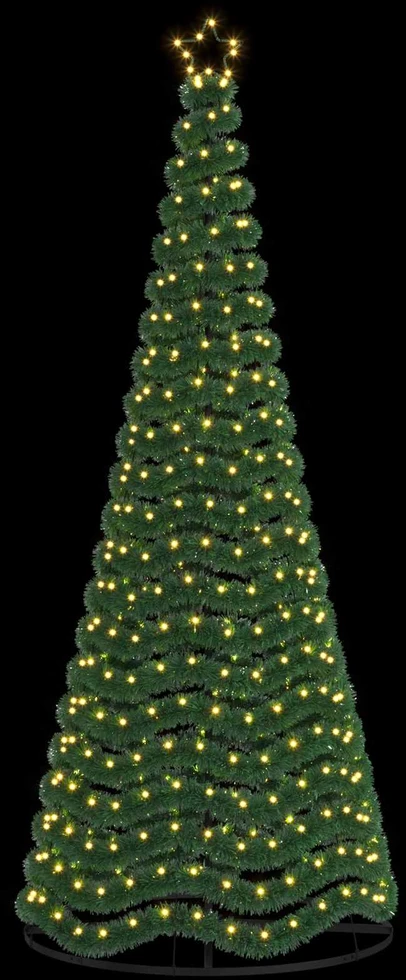 LED blizganti kalėdinė eglutė su pagrindu EKENAS 250 cm 370 LED