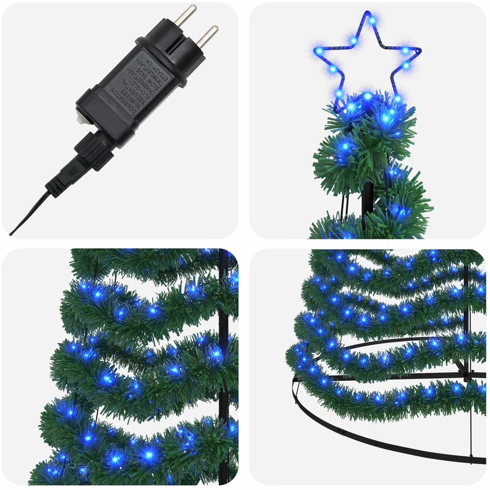 LED blizganti kalėdinė eglutė su pagrindu EKENAS 500 cm 868 LED