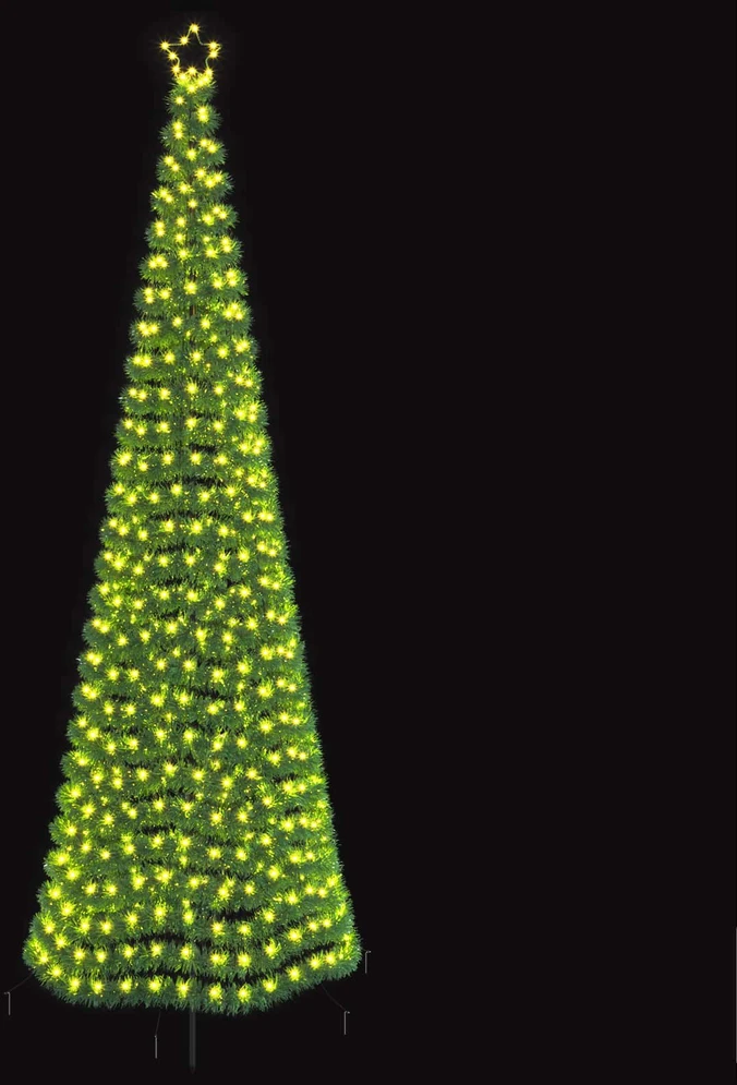LED blizganti kalėdinė eglutė su smeigtuku EKENAS 300 cm