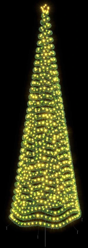 LED blizganti kalėdinė eglutė su smeigtuku EKENAS 500 cm