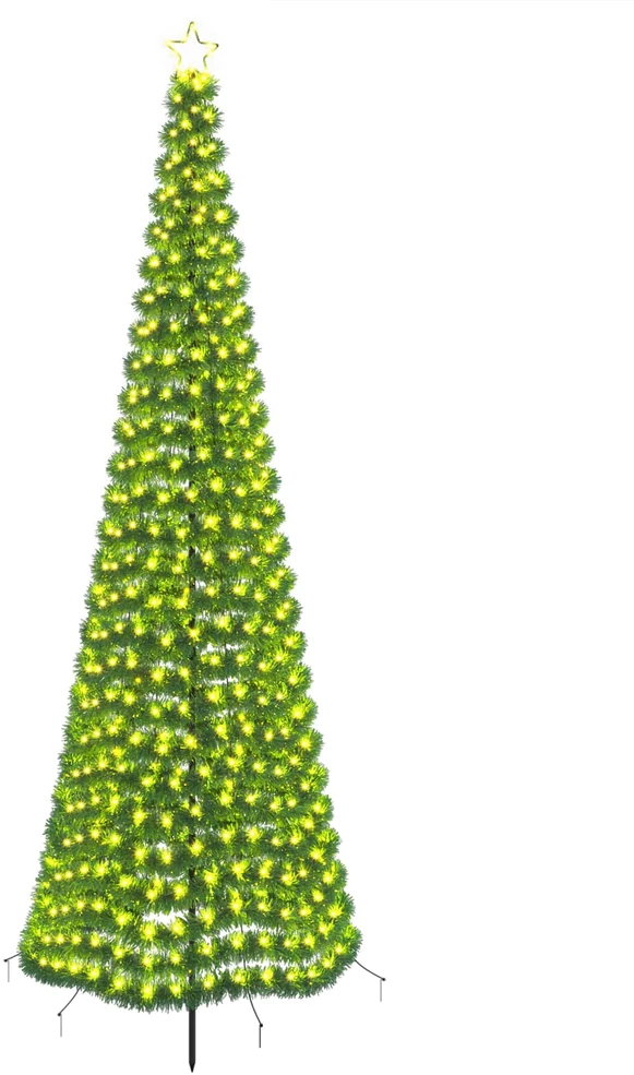LED blizganti kalėdinė eglutė su smeigtuku EKENAS 300 cm