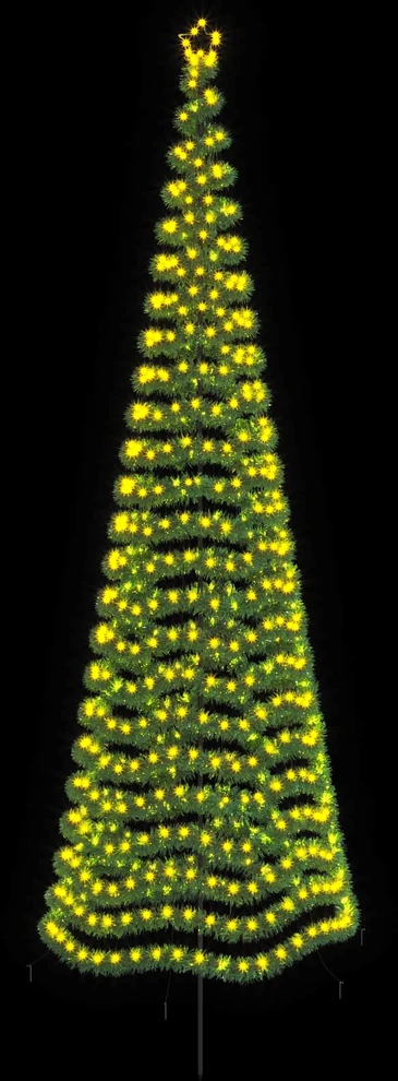 LED blizganti kalėdinė eglutė su smeigtuku EKENAS 400 cm