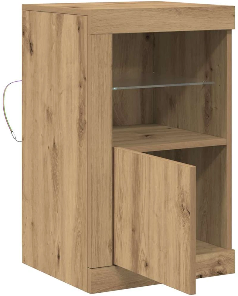 LED Bufetas 2 vnt. 41 x 37 x 67 cm Apdirbta mediena