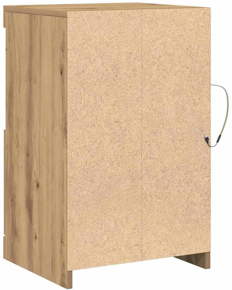 LED Bufetas 2 vnt. 41 x 37 x 67 cm Apdirbta mediena