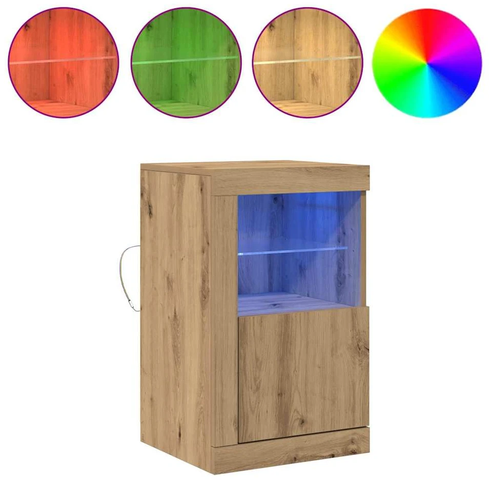 LED Bufetas 2 vnt. 41 x 37 x 67 cm Apdirbta mediena