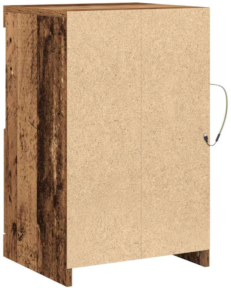 LED Bufetas 2 vnt. 41 x 37 x 67 cm Apdirbta mediena Senas medis