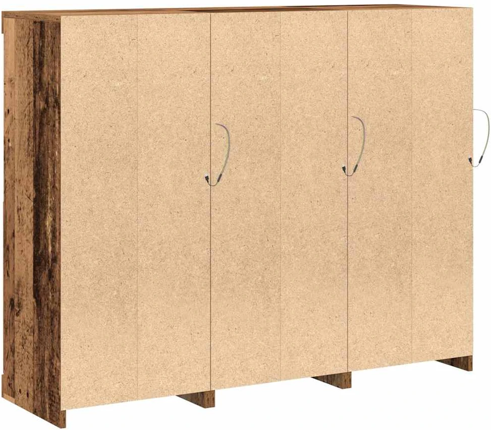 LED Bufetas 3 vnt. Senas medis 123 x 37 x 100 cm