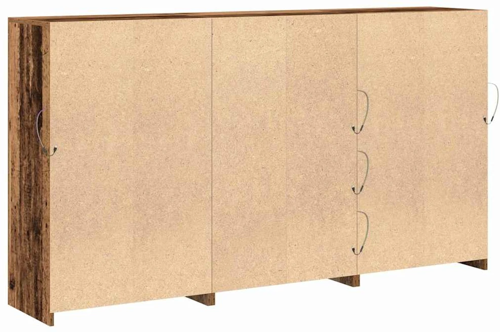 LED Bufetas 3 vnt. Senas medis 202 x 37 x 100 cm