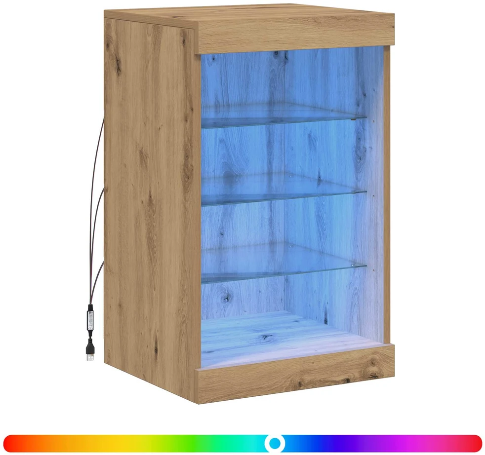 LED Bufetas Amatininkų ąžuolas 41 x 37 x 67 cm Apdirbta mediena