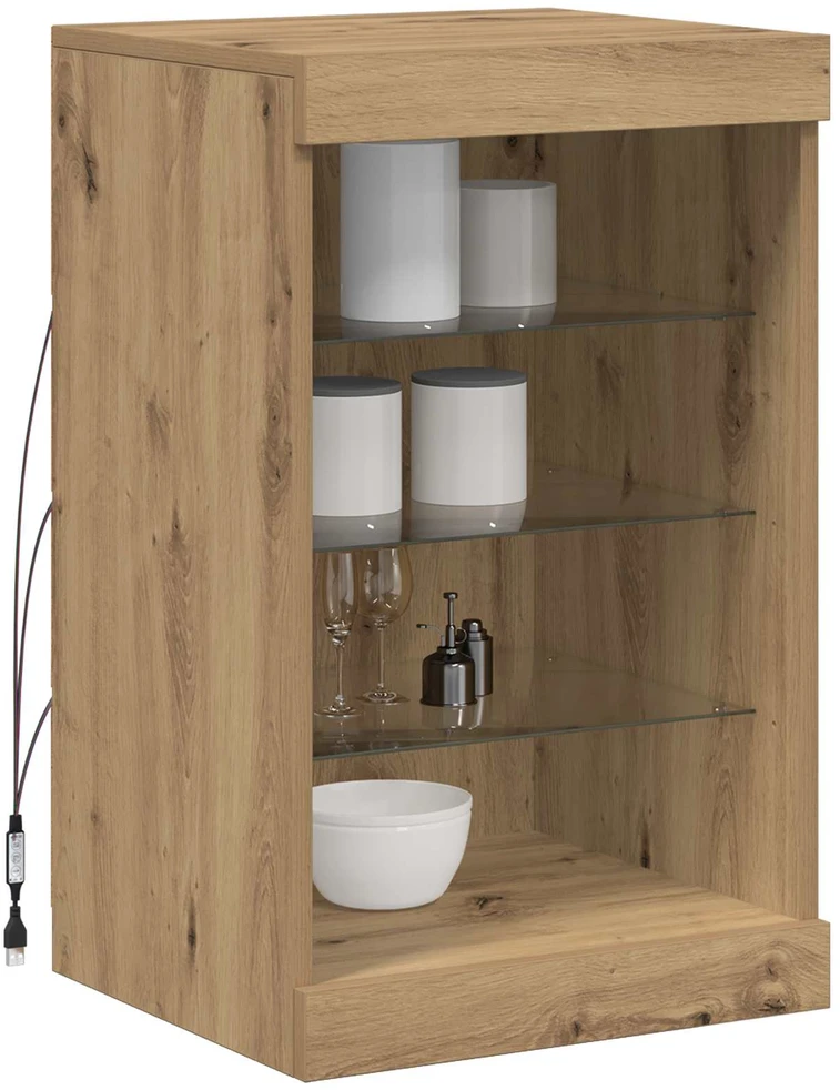 LED Bufetas Amatininkų ąžuolas 41 x 37 x 67 cm Apdirbta mediena