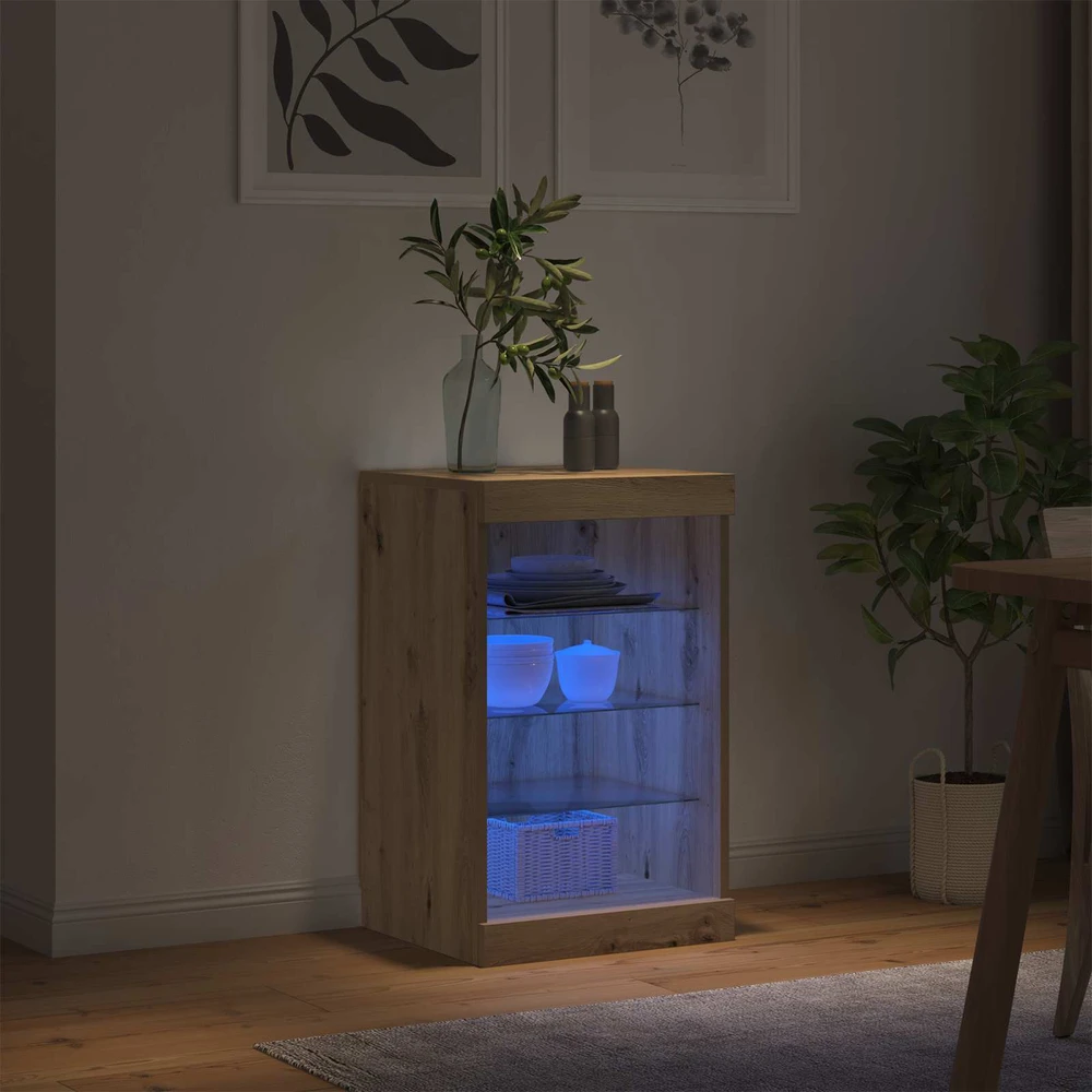 LED Bufetas Amatininkų ąžuolas 41 x 37 x 67 cm Apdirbta mediena