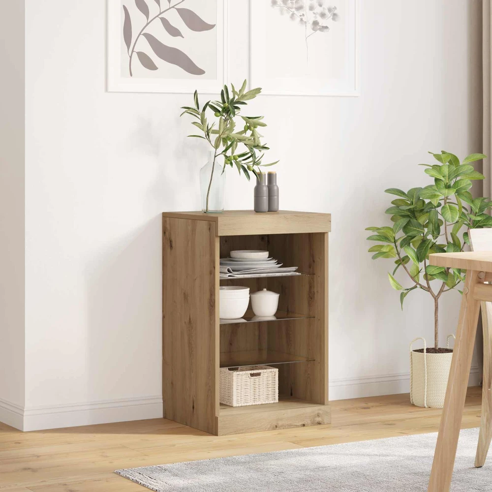 LED Bufetas Amatininkų ąžuolas 41 x 37 x 67 cm Apdirbta mediena