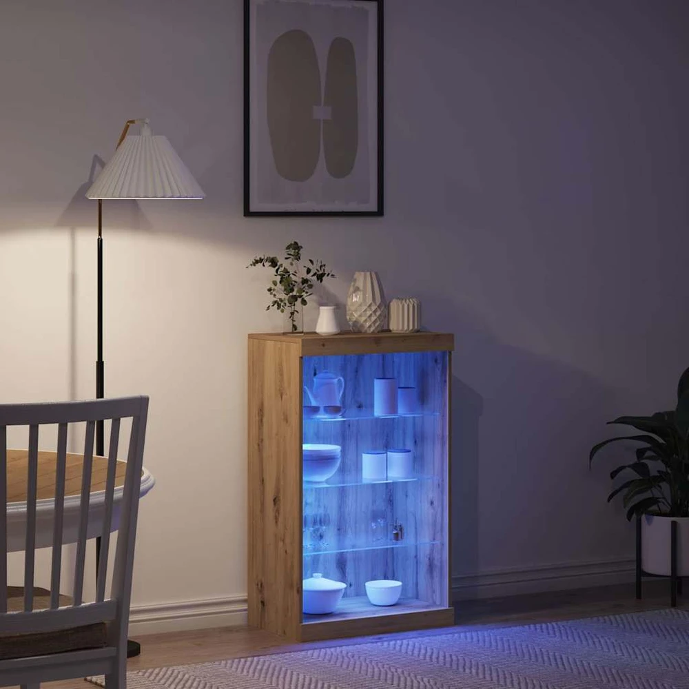 LED Bufetas Amatininkų ąžuolas 60,5 x 37 x 100 cm