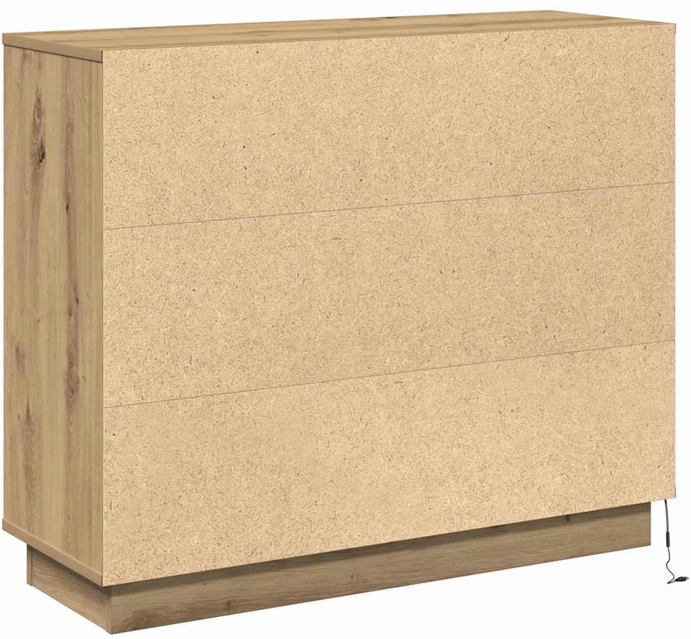 LED Bufetas Amatininkų ąžuolas 90 x 32 x 75 cm Apdirbta mediena