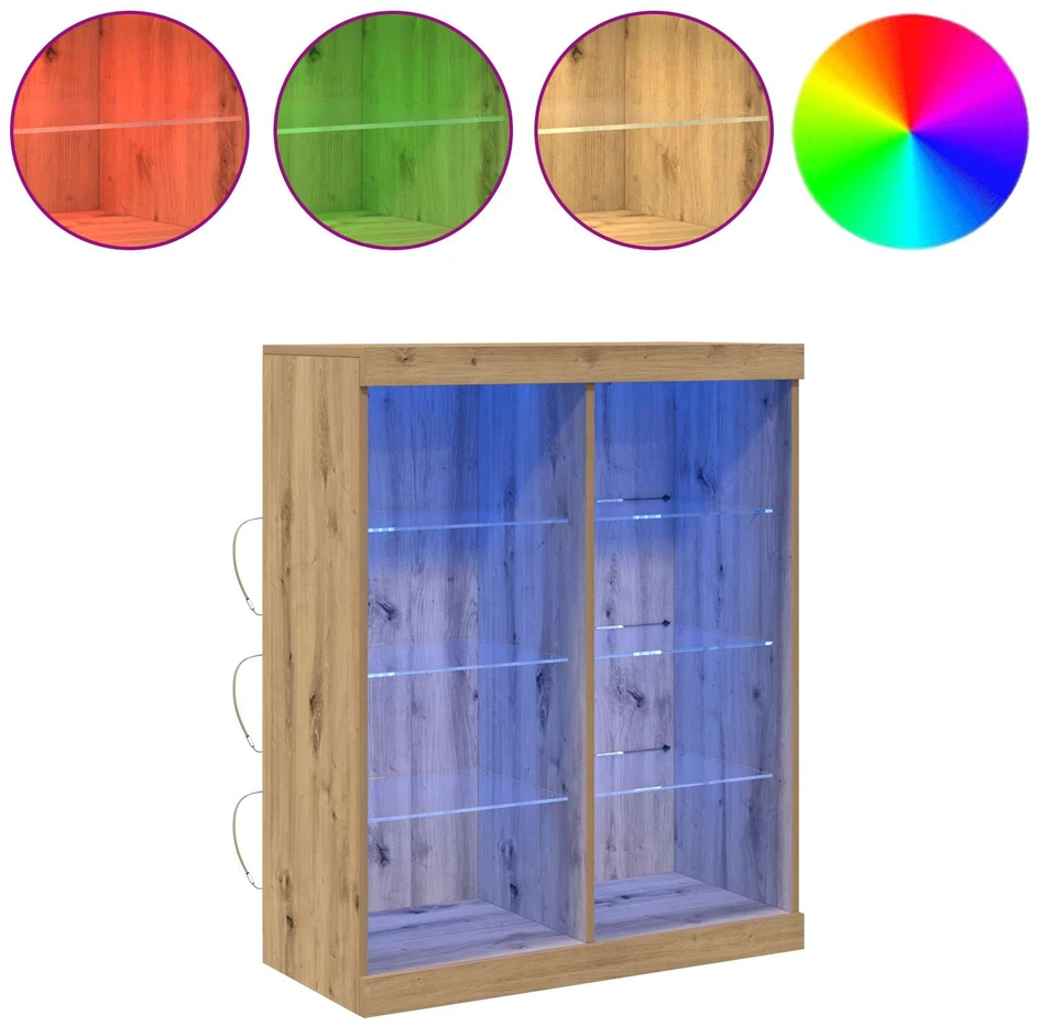 LED Bufetas Artisano ąžuolo 81 x 37 x 100 cm Apdirbta mediena