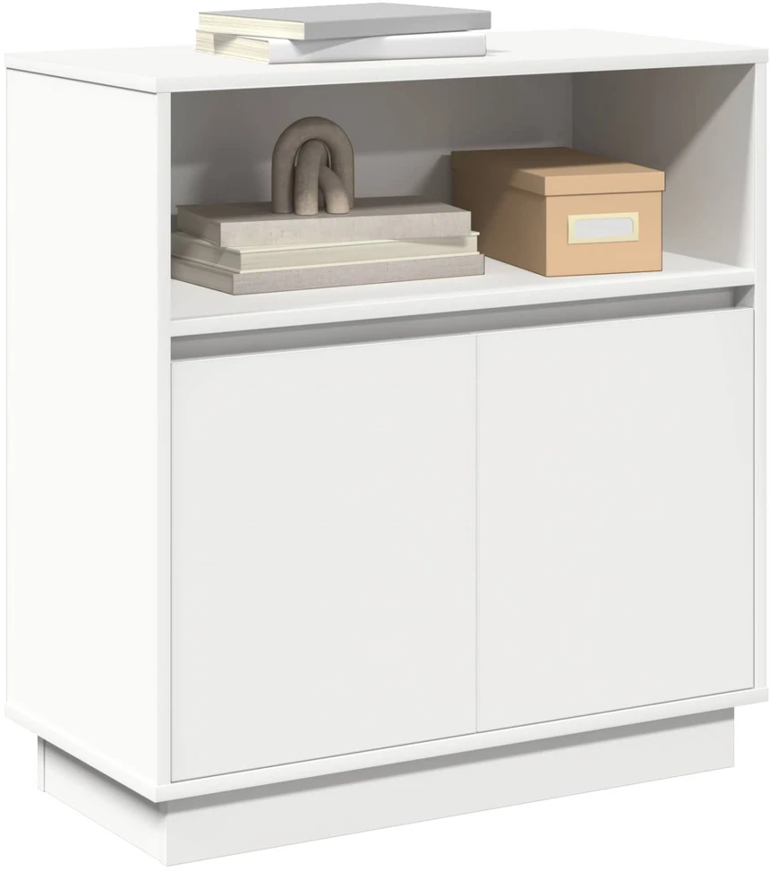LED Bufetas Balta 71 x 34,5 x 75 cm Apdirbta mediena