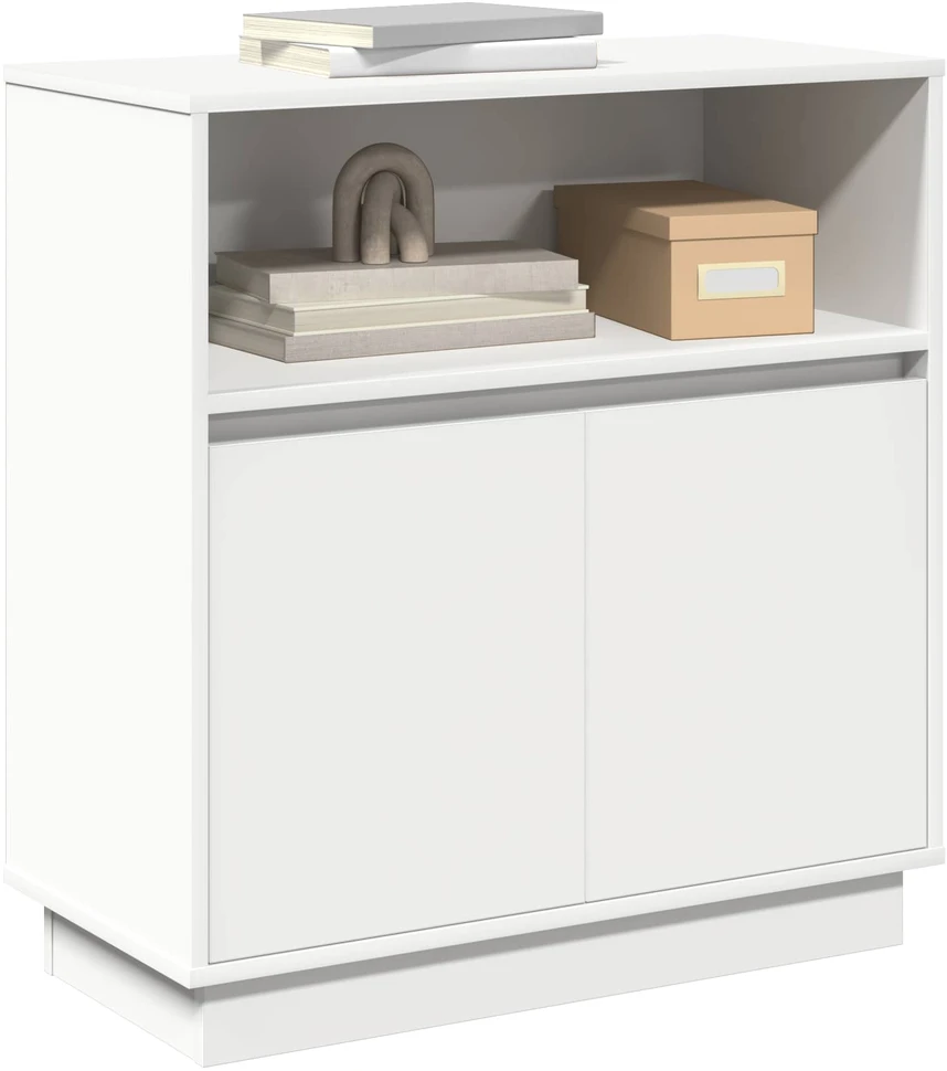 LED Bufetas Balta 71 x 34,5 x 75 cm Apdirbta mediena