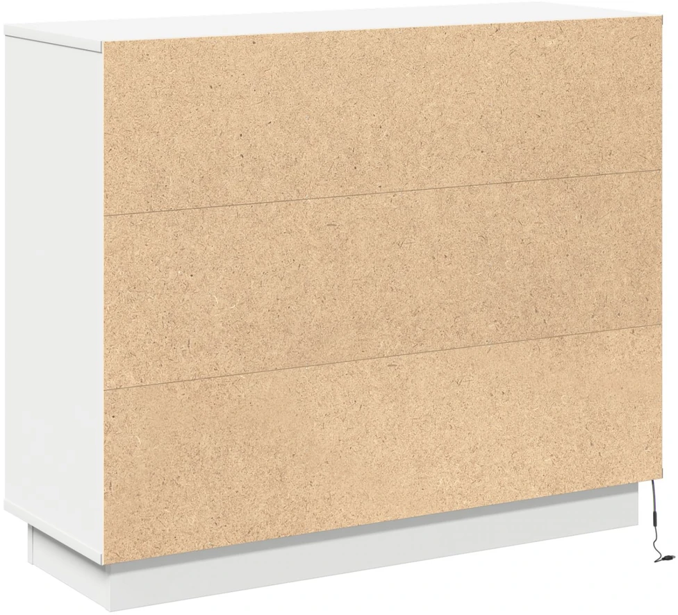 LED Bufetas Balta 90 x 32 x 75 cm Apdirbta mediena