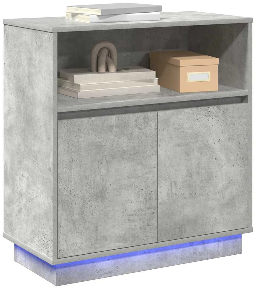 LED Bufetas Betono pilka 71 x 34,5 x 75 cm Apdirbta mediena