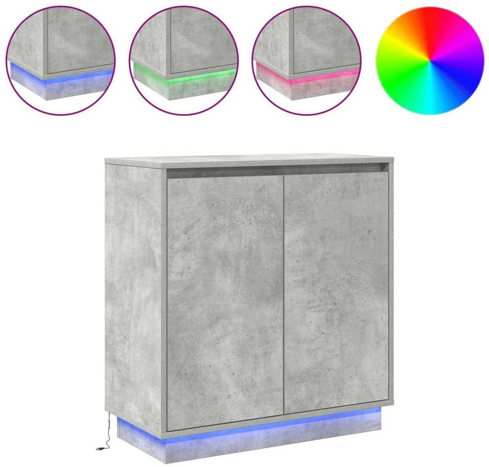 LED Bufetas Betono pilka 71 x 34,5 x 75 cm Apdirbta mediena