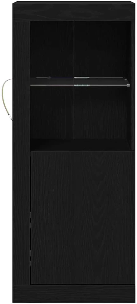 LED Bufetas Juoda 41 x 37 x 100 cm Apdirbta mediena