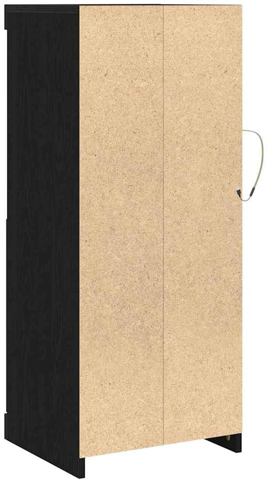 LED Bufetas Juodas ąžuolas 41 x 37 x 100 cm Apdirbta mediena