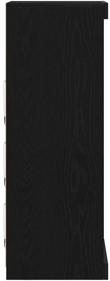 LED Bufetas Juodas ąžuolas 41 x 37 x 100 cm Apdirbta mediena