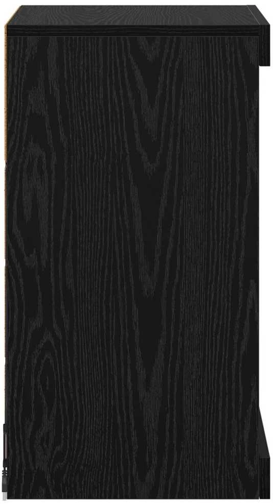 LED Bufetas Juodas ąžuolas 41 x 37 x 67 cm Apdirbta mediena