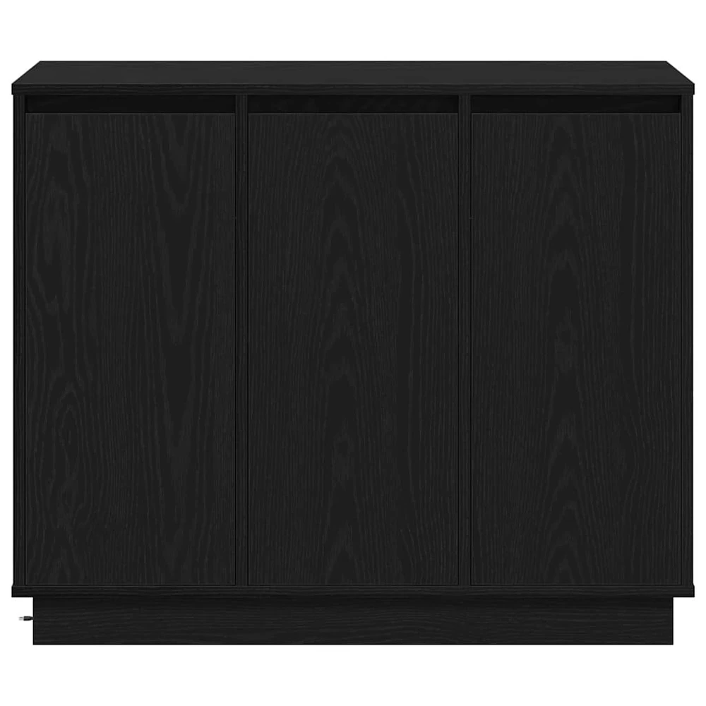 LED Bufetas Juodas ąžuolas 90 x 32 x 75 cm Apdirbta mediena
