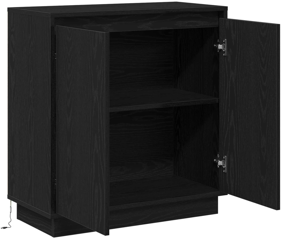 LED Bufetas Juodojo ąžuolo 71 x 34,5 x 75 cm Apdirbta mediena