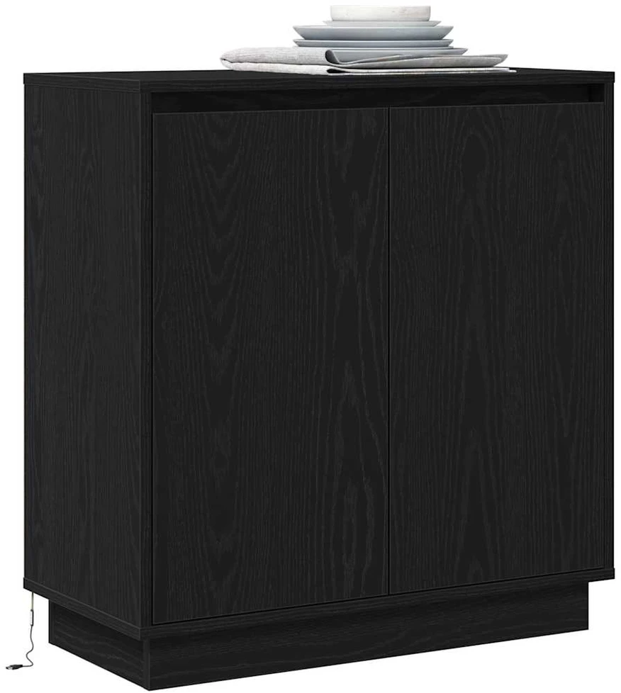LED Bufetas Juodojo ąžuolo 71 x 34,5 x 75 cm Apdirbta mediena