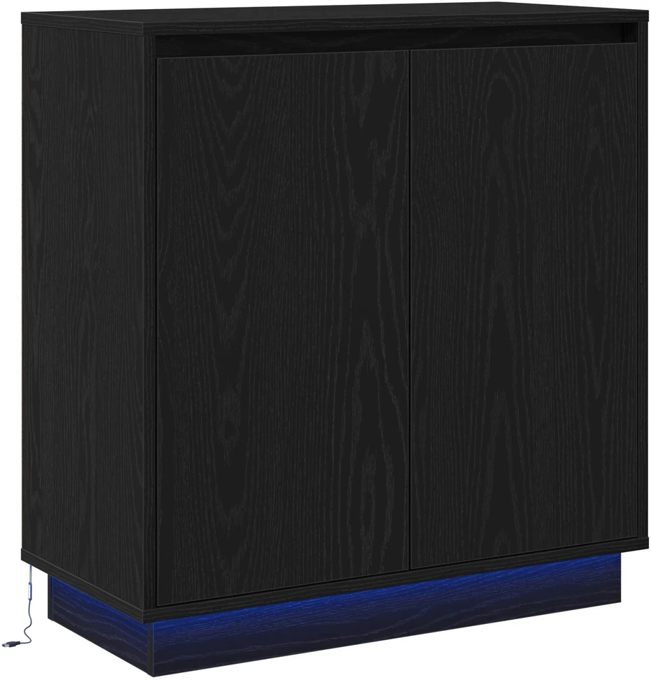 LED Bufetas Juodojo ąžuolo 71 x 34,5 x 75 cm Apdirbta mediena