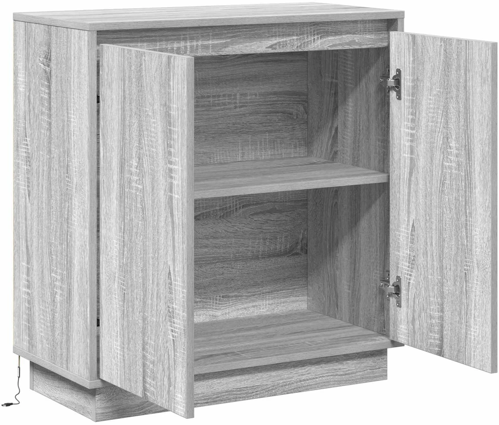 LED Bufetas Pilka sonoma ąžuolo 71 x 34,5 x 75 cm