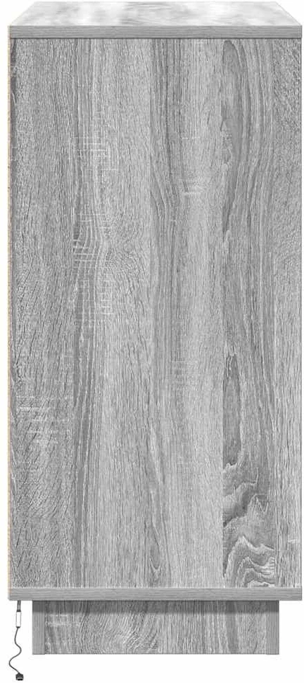 LED Bufetas Pilkas Sonoma 71 x 34,5 x 75 cm Apdirbta mediena