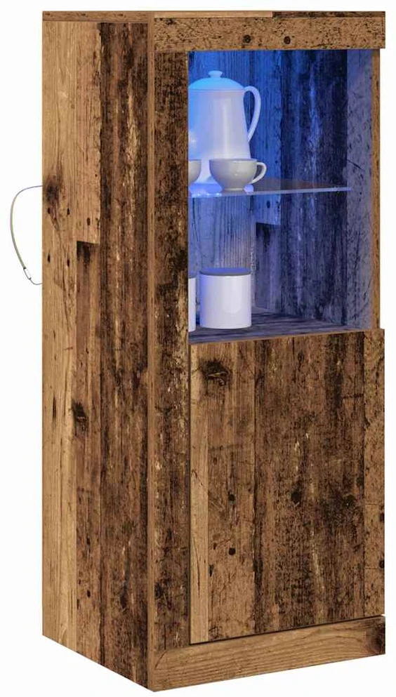 LED Bufetas Ruda 41 x 37 x 100 cm Apdirbta mediena