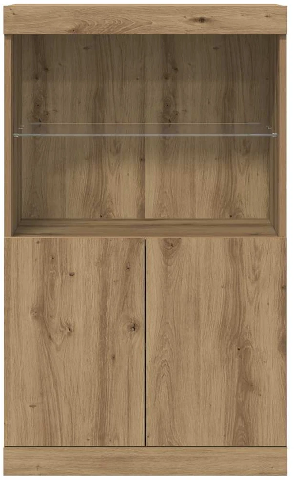 LED Bufetas Ruda 60 x 37 x 100 cm Apdirbta mediena
