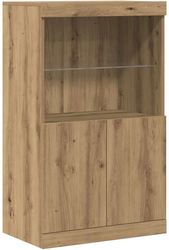 LED Bufetas Ruda 60 x 37 x 100 cm Apdirbta mediena
