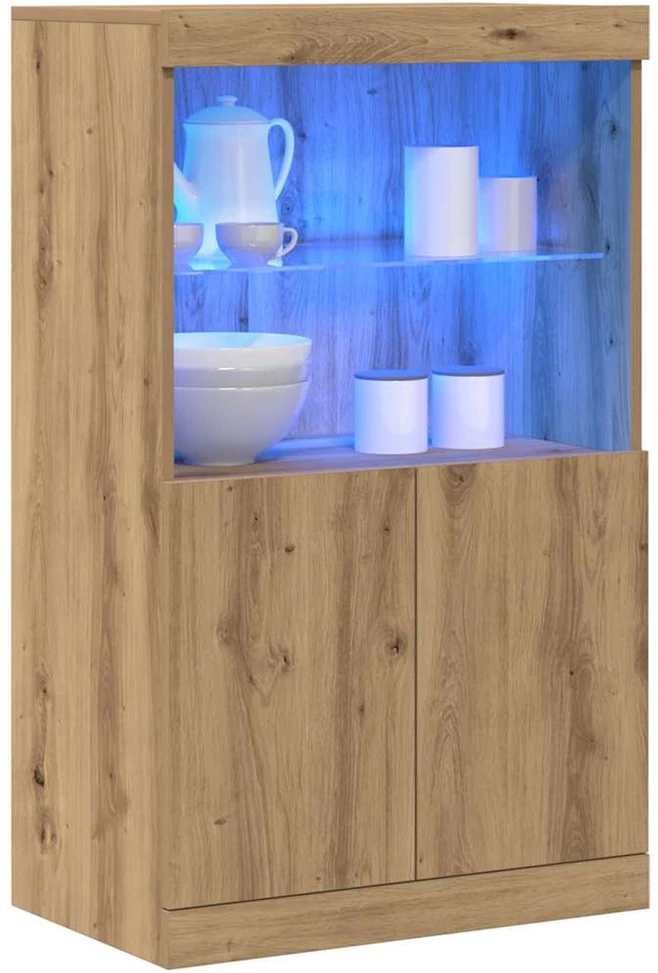 LED Bufetas Ruda 60 x 37 x 100 cm Apdirbta mediena